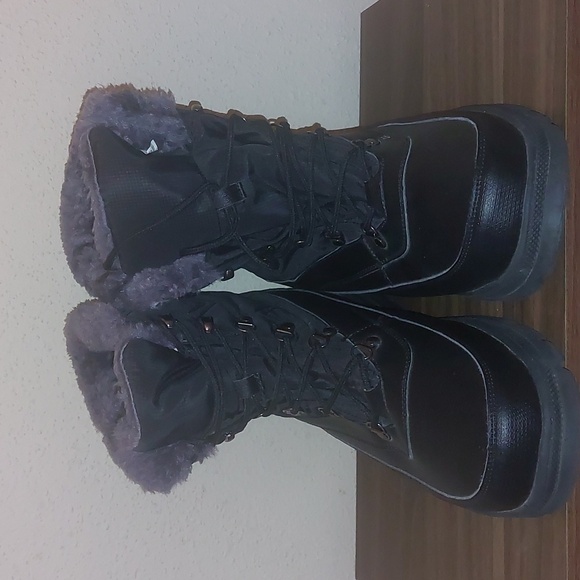 Snow Boots Winter Black sz 12/ eu 46 - Picture 3 of 6